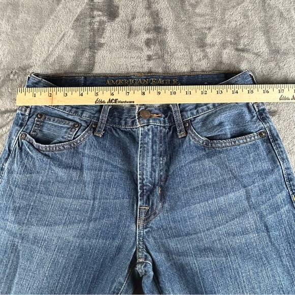 American Eagle Original Straight Jeans Mens 30 X 34 Med Wash All Cotton Denim - Picture 5 of 11